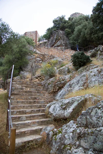 Velhos Degraus Pedra Cidade Jerusalem — Fotografia de Stock