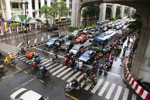 Engarrafamento Cidade Bangkok — Fotografia de Stock