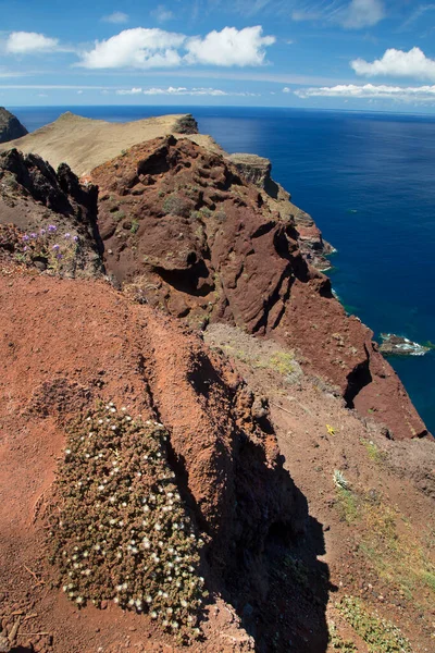 Stenig Strand Med Klippor Och Hav — Stockfoto