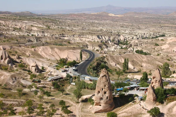 Słynne Starożytne Skalne Mieszkania Cappadocia Turcji — Zdjęcie stockowe