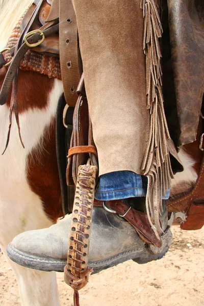 Man Leg Saddle — Stock Photo, Image