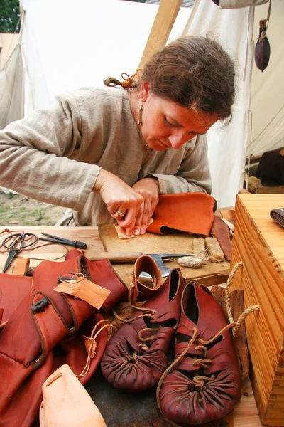 Antik Kültür Festivali Orta Çağ Yaşamı Orta Çağda Nasıl Yaşandığını — Stok fotoğraf