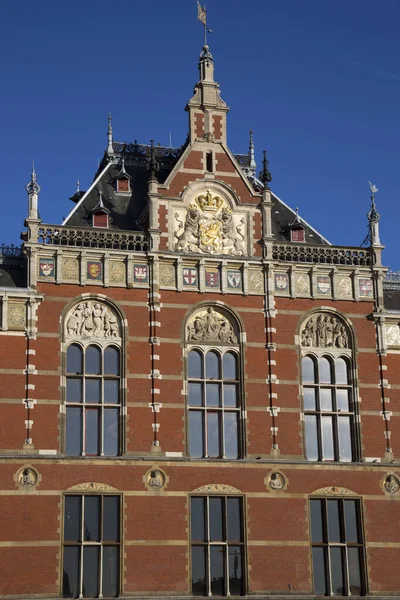 Antiga Estação Ferroviária Cidade Amsterdam Países Baixos — Fotografia de Stock