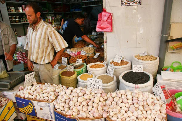 Vista Del Mercado Árabe Alimentos Ciudad Vieja — Foto de Stock