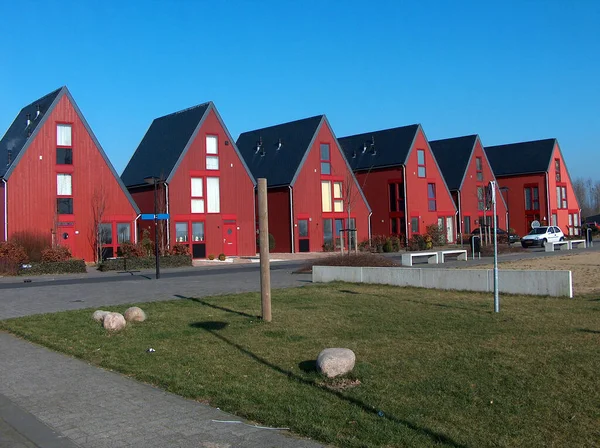 Vista Edificios Estilo Escandinavo — Foto de Stock
