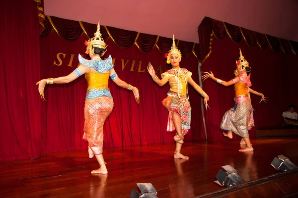 Traditionella Thailändska Danser Scen Visas Thailand — Stockfoto