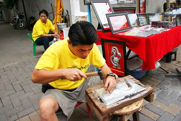 Asiatico People Making Souvenir — Foto Stock