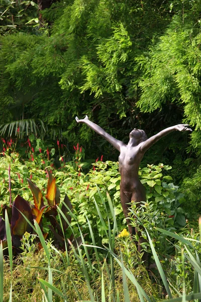 Bel Colpo Statua Nel Giardino Verde — Foto Stock