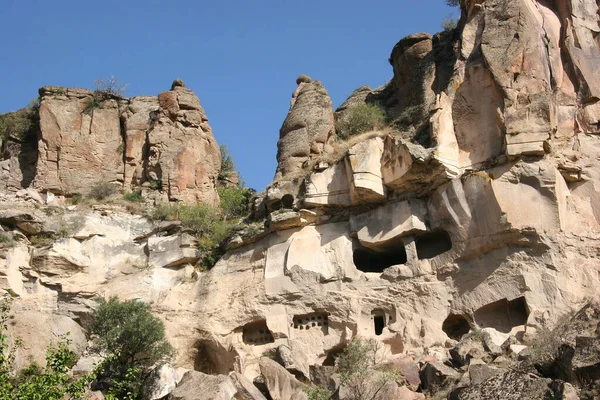 Gyönyörű Táj Goreme Nemzeti Park Kőzetképződmények Cappadocia Pulyka — Stock Fotó