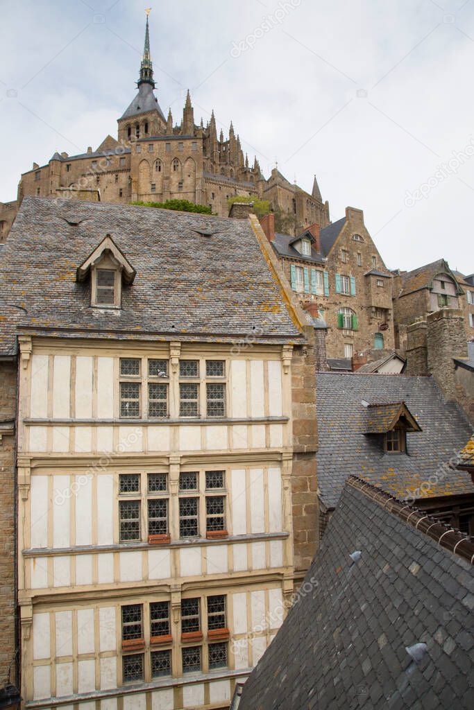 Le Mont-Saint-Michel is a tidal island and mainland commune and big castle in Normandy, France