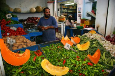 Arap eski kasabasının yerel pazarı