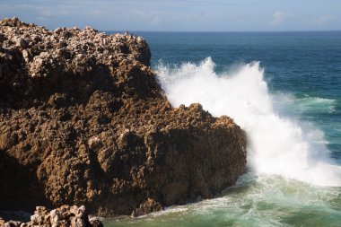 Keskin kayalar, dik uçurumlar, düşük büyüyen çalılıklar ve gizli kumsal parçaları ile kıyı boyunca uzanan engebeli doğa bölgesi, yüksek dalgalar kıyı boyunca kırdıyor ve sıçrıyor.