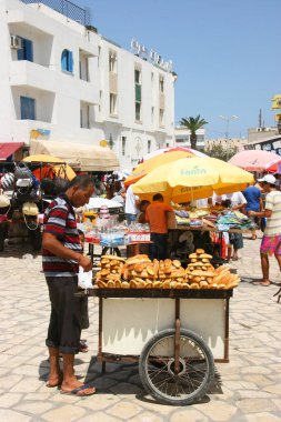 Eski Arap şehir pazarı manzarası