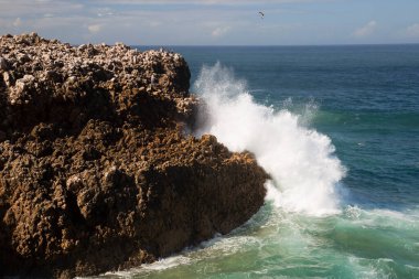 Keskin kayalar, dik uçurumlar, düşük büyüyen çalılıklar ve gizli kumsal parçaları ile kıyı boyunca uzanan engebeli doğa bölgesi, yüksek dalgalar kıyı boyunca kırdıyor ve sıçrıyor.