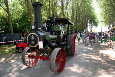 Parkta klasik sergi araçları