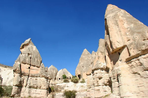 Famose Antiche Dimore Rupestri Della Cappadocia Turchia — Foto Stock