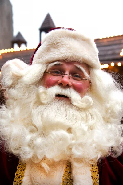 Santa Claus Beard Red Hat — Fotografia de Stock