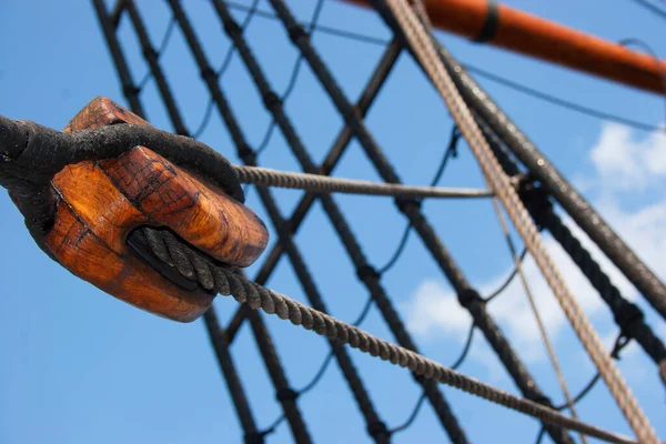 Närbild Ett Fartygs Detalj — Stockfoto