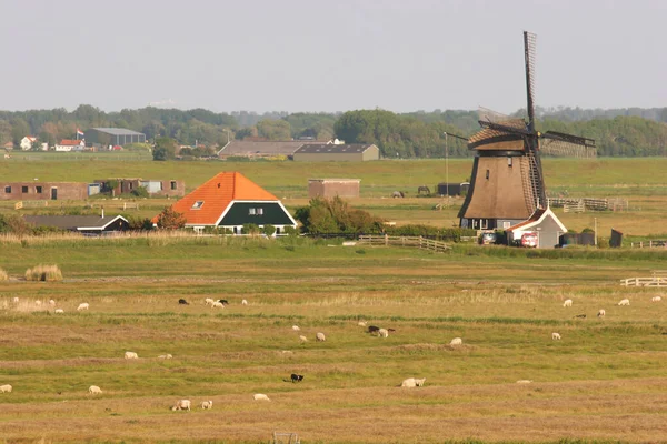 Paysage Rural Avec Village Arrière Plan — Photo