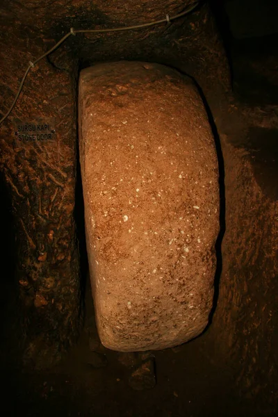 Historische Ondergrondse Verlaten Steden Uit Byzantijnse Tijd Cappadocië Kalkoen Woonkamers — Stockfoto