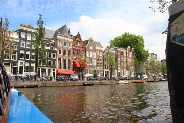 Pohled Kanál Městě Amsterdam Podzemí — Stock fotografie