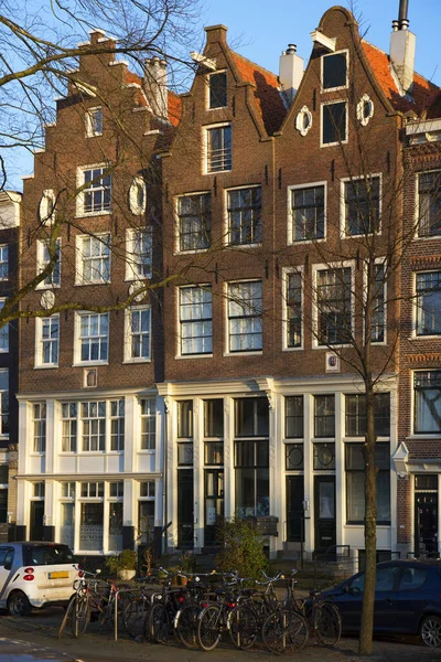 Старые Здания Улицах Города Амстердам Нидерландские Земли — стоковое фото