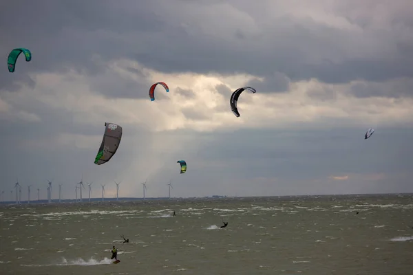 Kite Surfing Moři Vodní Sporty — Stock fotografie