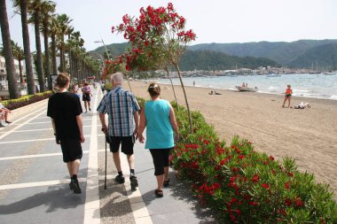 Türkiye 'de zaman geçiren turistler