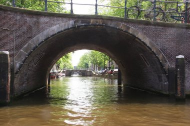 Hollanda, Amsterdam 'daki Kanal manzarası