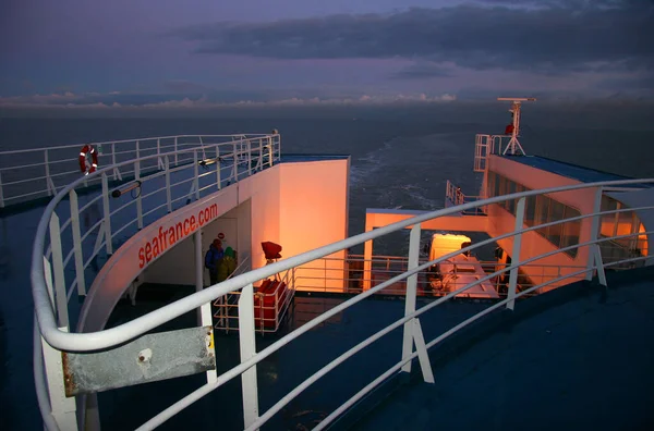 Zicht Het Dek Van Veerboot — Stockfoto