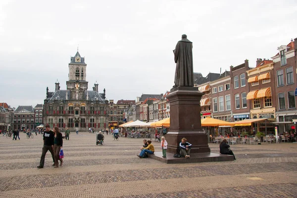 Centrum Plein Scene Met Mensen Architectuur Reizen Geschoten — Stockfoto