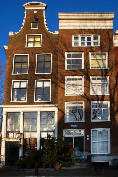 Oude Gebouwen Straten Van Stad Amsterdam Nederland — Stockfoto