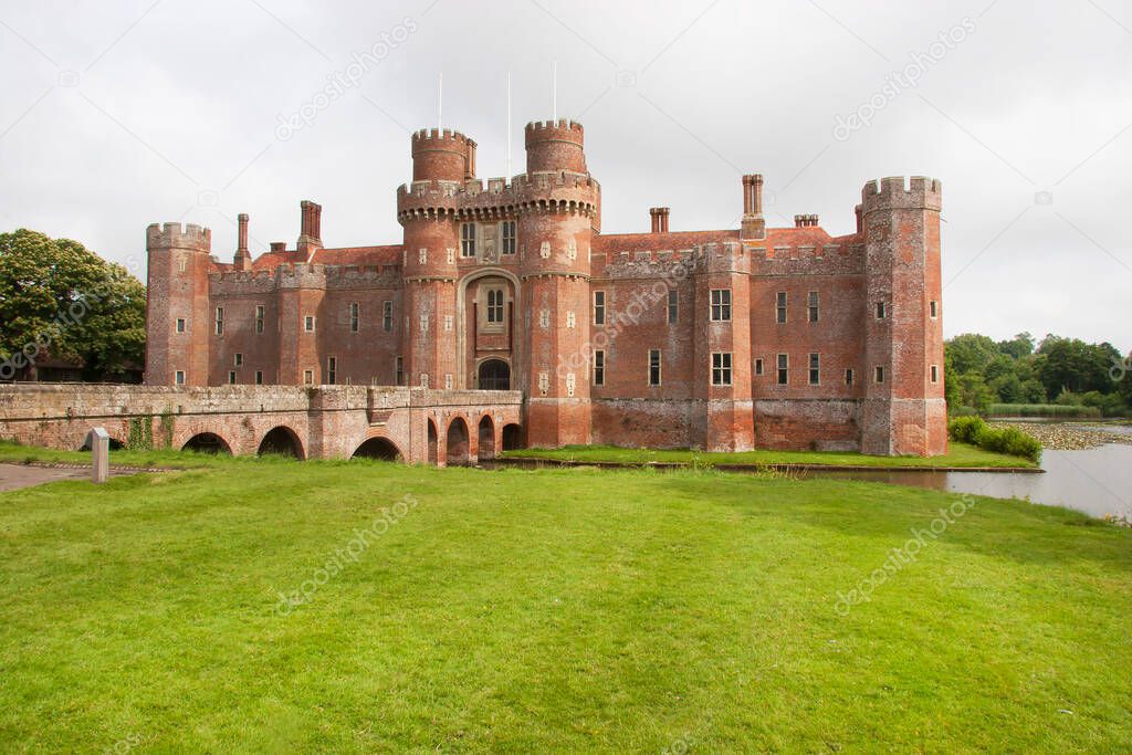 The Entrance of Herstmonceux Castle, One of the Oldest Significant Brick Buildings Still Standing in England