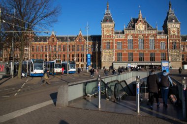 Hollanda, Amsterdam 'daki eski tren istasyonu.
