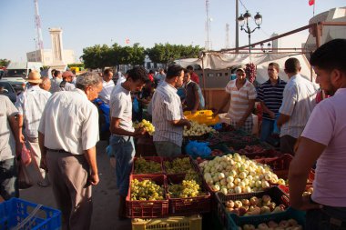 Arap eski kasabasının yerel pazarı