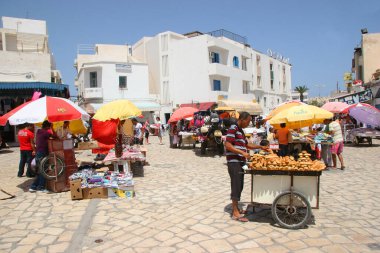 Eski Arap şehir pazarı manzarası