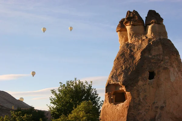 Balony Ogrzane Powietrze Niebie Kapadocja — Zdjęcie stockowe