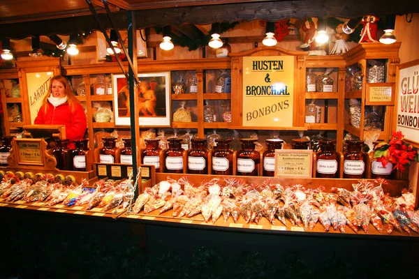 View Different Stalls Christmas Markets — Stock Photo, Image