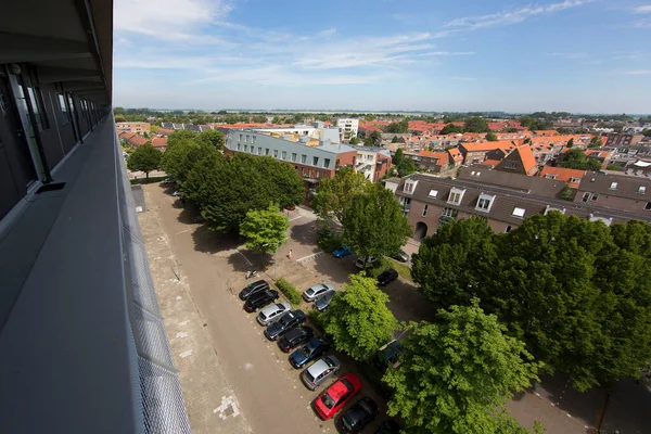 Weesp şehrinin gündüz manzarası, Hollanda