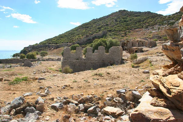 古代沿岸都市の遺跡 アナムリウム 要塞の家 — ストック写真