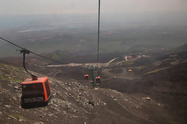 Dağlardaki teleferik.