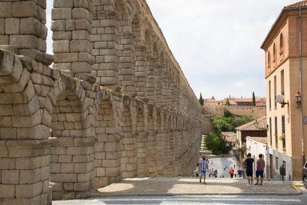 Segovia Spanien Antiken Römischen Aquädukt — Stockfoto