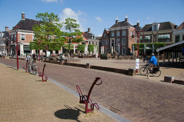 Pohled Městskou Scénu Weesp Denního Světla Nizozemsko — Stock fotografie