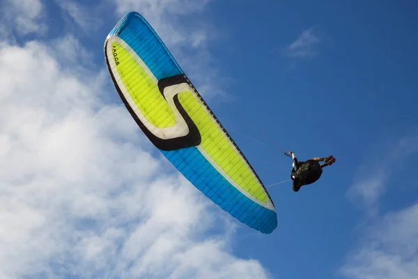 Paraglider Flying Sky Sea — Stock Photo, Image