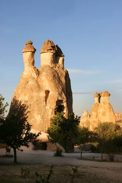 Célèbres Anciennes Habitations Rocheuses Cappadoce Turquie — Photo