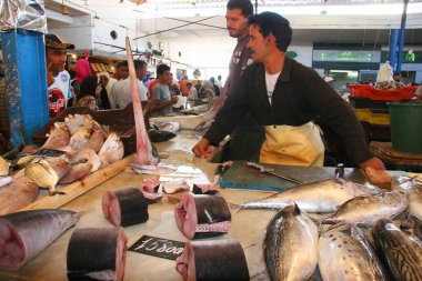 Arap eski kasabasının yerel pazarı