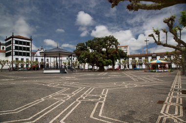 Eski kasabanın güzel manzarası