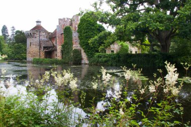 Güzel şato mimarisinin manzarası.