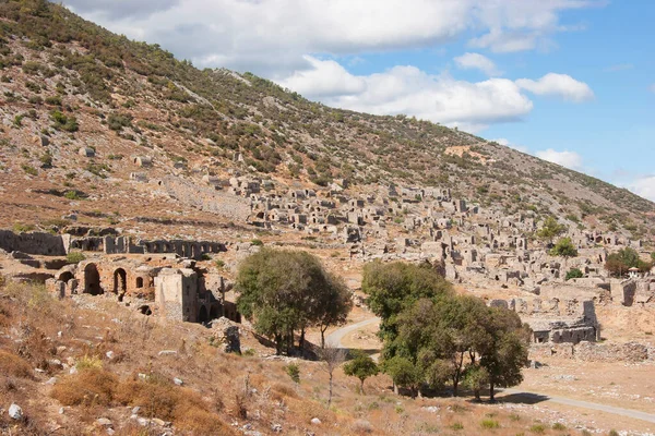 Ruinas Antigua Ciudad Costera Anamurium Casas Ciudadela Muralla Ciudad — Foto de Stock