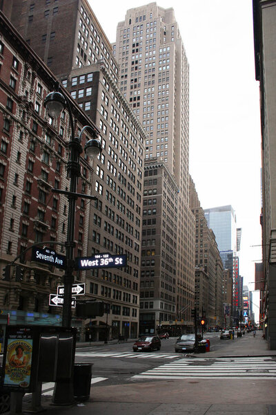 View of the New York City street
